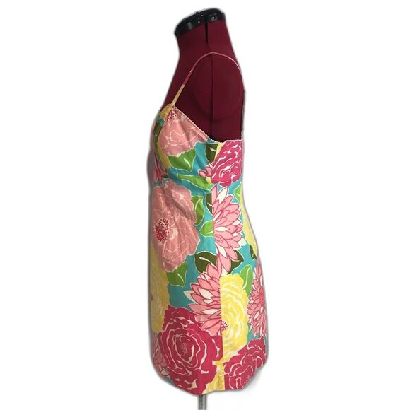 Lilly Pulitzer White Label Mini Dress Woman's Size 6 Multi-Colored Floral - Picture 3 of 12